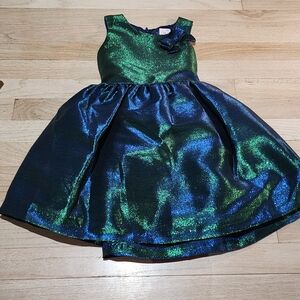 Wonder Nation Green and Blue Kids Dress